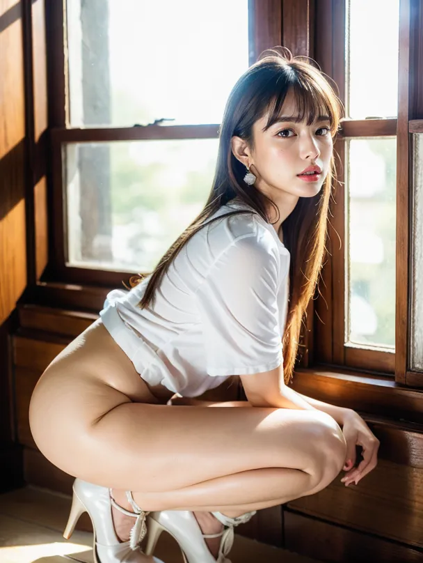 肉付きがいい美女