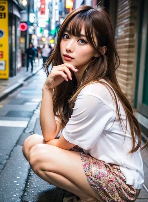 彼女と路地裏デート