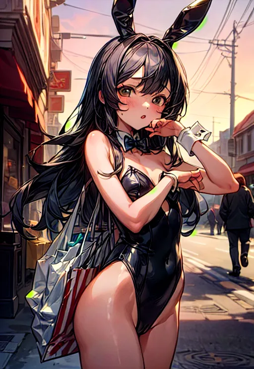 お買い物帰りのバニーちゃん